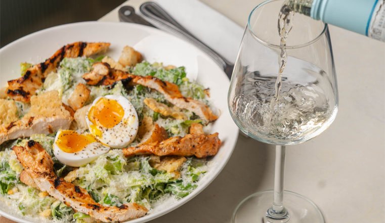 salad at pardiso burger restaurant